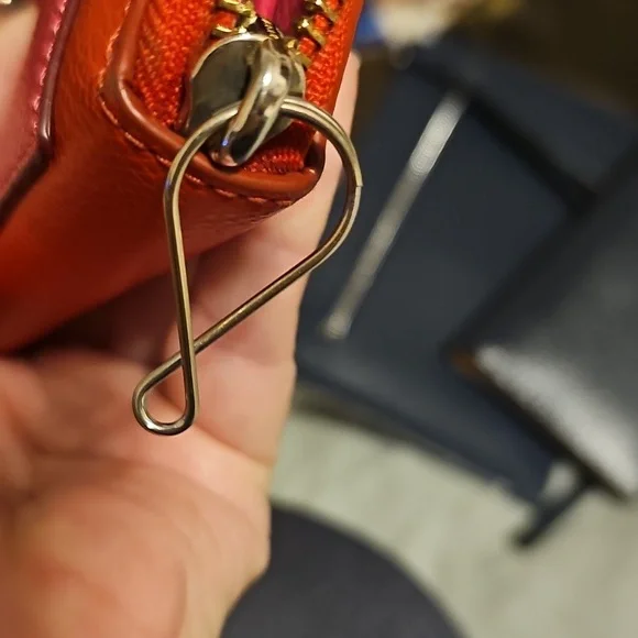 Coach Vibrant Red and Pink Leather Wallet - Picture 10 of 10